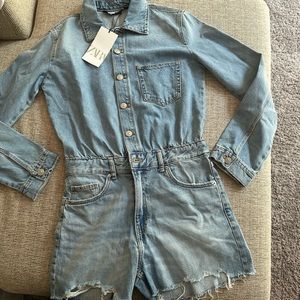 Brand new Size small Zara denim jumpsuit